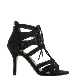 White House Black Market Black Suede Sandals